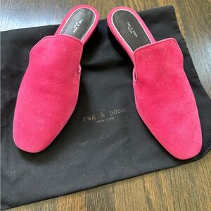 Rag & Bone “Luis” mule loafer in Pink Peony Suede -NWOT